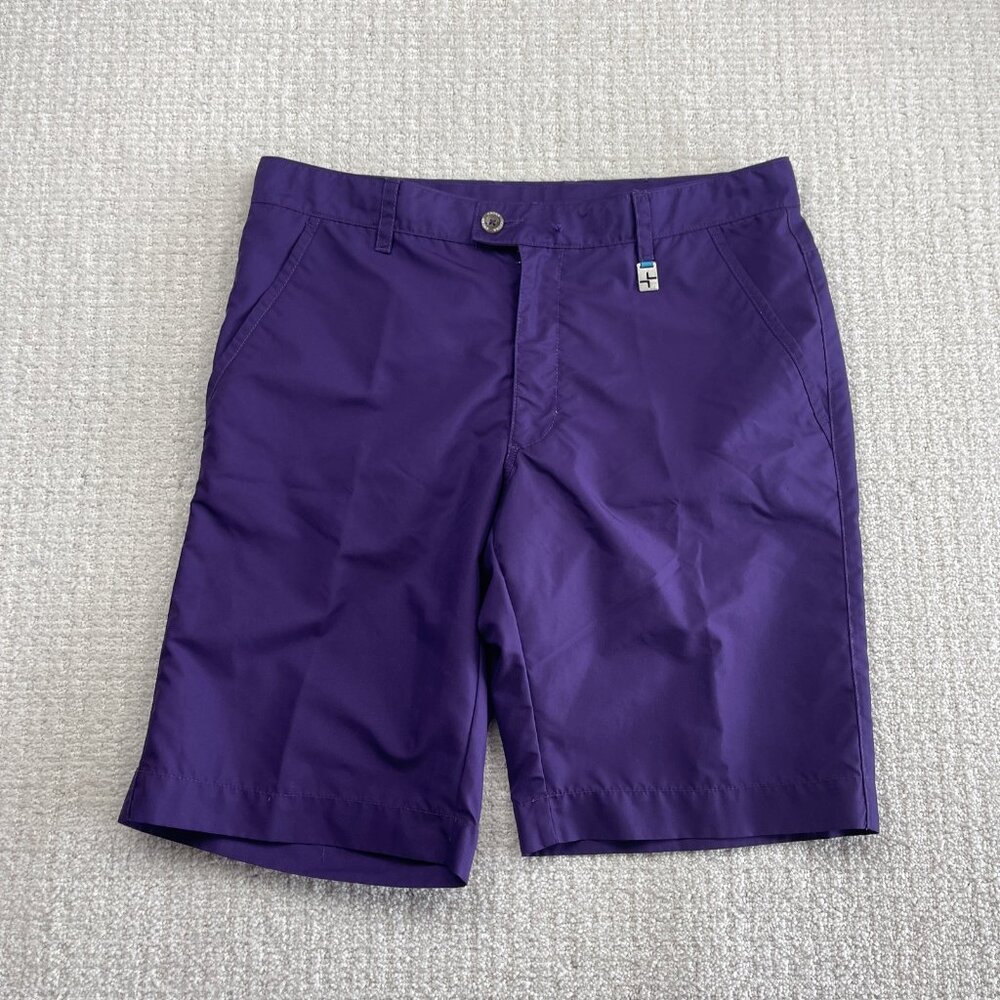 Cross Sweden Mens Sz 30 Golf Athletic Shorts Flat Front Bermuda Retro Purple